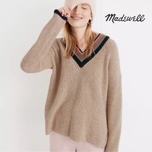Madewell Tipped Forrest V-Neck Sweater